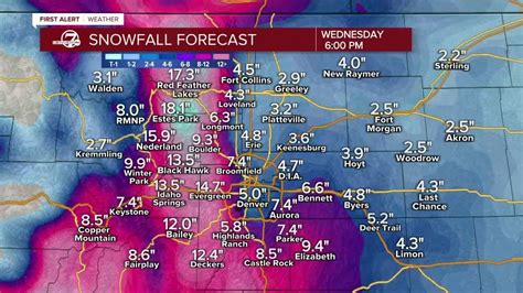 How much snow could Denver see in May?